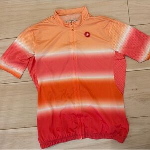 Castilli Orange and Red Cycling Jersey